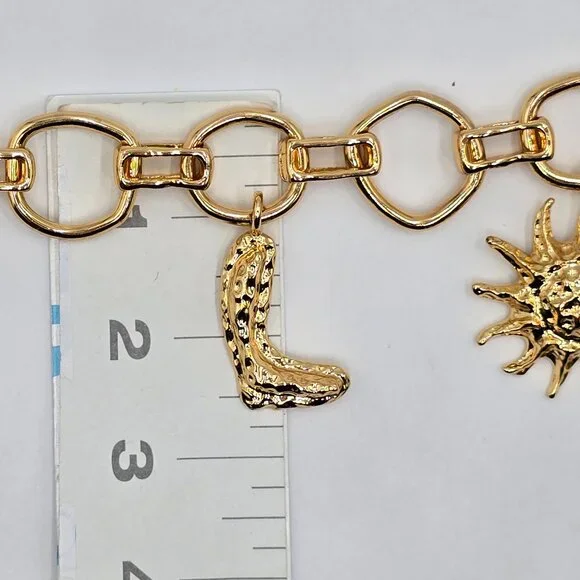 Zara LOVE Charms Gold Chain Belt - NWT display picture 2